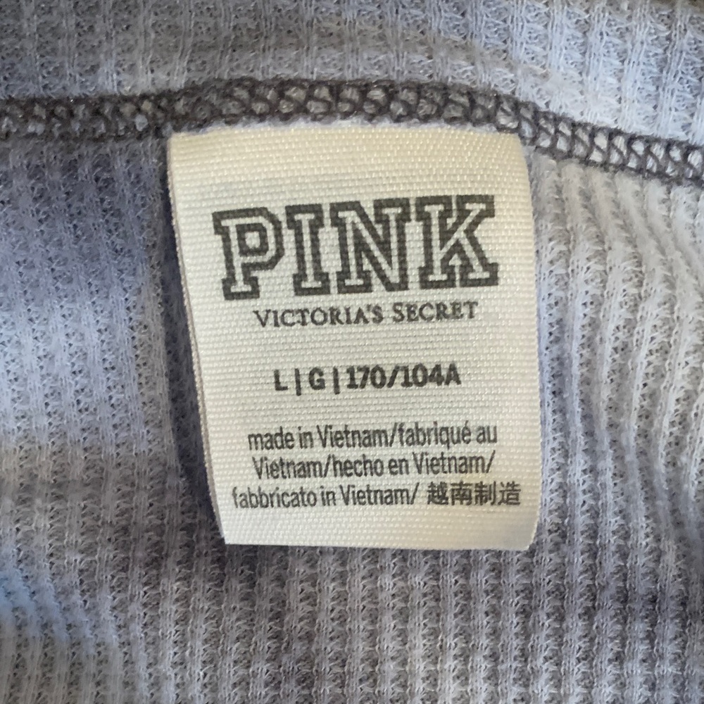 PINK Victoria's Secret Gray Tie-Dye Long Sleeve Tee - Picture 8 of 8